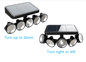Multi – head solar induction lamp