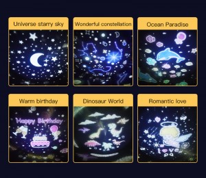 2019 China New Design China Rechargeable Laser 3D Starry Night LED Laser Galaxy Projector Light with Remote Control